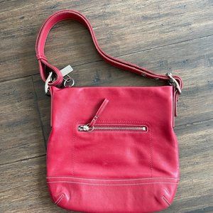 Coach Vintage Red Leather Bag